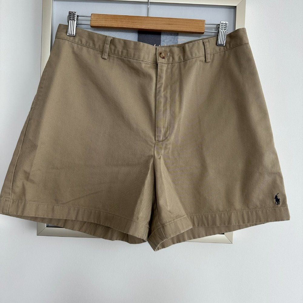 Ralph Lauren Sport Golf Shorts Womens 14 Khaki Beige Chino Vintage Preppy